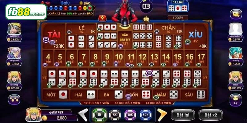 Mỗi phòng chơi mang đến đa dạng các lựa chọn cược khác nhau